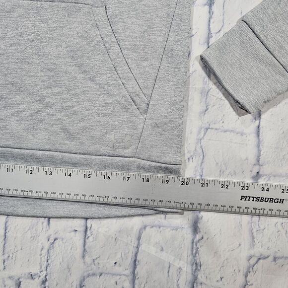 Wisconsin University Badgers Under Armour WOMENS SZ S Hoodie Sweatshirt Gray - Picture 3 of 10